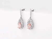 14 kt white gold earring with 1.90 cts lab grown diamond - afbeelding 2 van  7