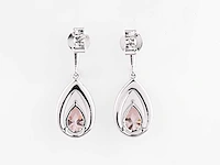 14 kt white gold earring with 1.90 cts lab grown diamond - afbeelding 3 van  7