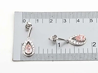 14 kt white gold earring with 1.90 cts lab grown diamond - afbeelding 4 van  7