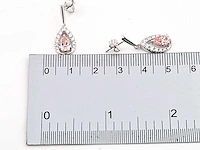 14 kt white gold earring with 1.90 cts lab grown diamond - afbeelding 5 van  7