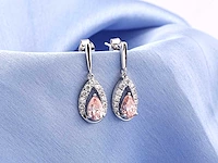 14 kt white gold earring with 1.90 cts lab grown diamond - afbeelding 7 van  7