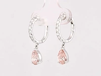 14 kt white gold earring with 1.98 cts lab grown diamond - afbeelding 1 van  8
