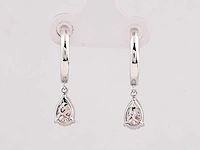 14 kt white gold earring with 1.98 cts lab grown diamond - afbeelding 2 van  8