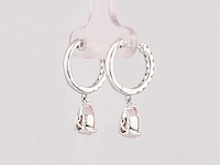 14 kt white gold earring with 1.98 cts lab grown diamond - afbeelding 3 van  8