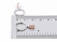 14 kt white gold earring with 1.98 cts lab grown diamond - afbeelding 4 van  8
