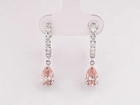 14 kt white gold earring with 1.98 cts lab grown diamond - afbeelding 7 van  8