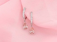 14 kt white gold earring with 1.98 cts lab grown diamond - afbeelding 6 van  8