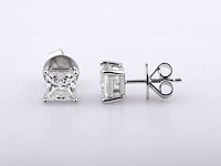 14 kt white gold earring with 2.0 cts lab grown diamond - afbeelding 3 van  6