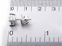 14 kt white gold earring with 2.0 cts lab grown diamond - afbeelding 6 van  6