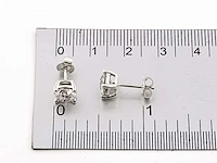 14 kt white gold earring with 2.09cts lab grown diamond - afbeelding 7 van  7