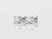 14 kt white gold earring with 2.5 cts lab grown diamond - afbeelding 3 van  9