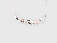 14 kt white gold necklace with 1.33 ctspendant with lab grown diamond - afbeelding 3 van  7