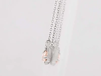 14 kt white gold necklace with 1.33 ctspendant with lab grown diamond - afbeelding 4 van  7