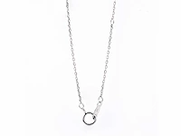 14 kt white gold pendant with 2.0 cts emerald lab grown diamond - afbeelding 6 van  8