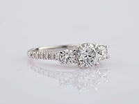 14 kt white gold ring with 1.74 cts lab grown diamond( size -eu-54) - afbeelding 4 van  7