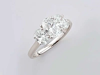 14 kt white gold ring with 2.0 cts lab grown diamond( size -eu-54) - afbeelding 2 van  9