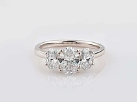14 kt white gold ring with 2.0 cts lab grown diamond( size -eu-54) - afbeelding 3 van  9