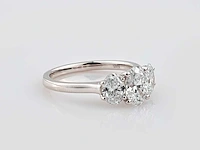 14 kt white gold ring with 2.0 cts lab grown diamond( size -eu-54) - afbeelding 4 van  9