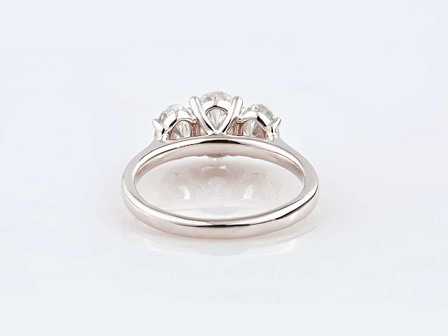 14 kt white gold ring with 2.0 cts lab grown diamond( size -eu-54) - afbeelding 6 van  9