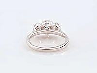 14 kt white gold ring with 2.0 cts lab grown diamond( size -eu-54) - afbeelding 6 van  9