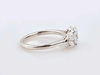14 kt white gold ring with 2.0 cts lab grown diamond( size -eu-54) - afbeelding 6 van  9