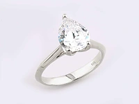 14 kt white gold ring with 2.0 cts lab grown diamond (size-eu-54) - afbeelding 3 van  9