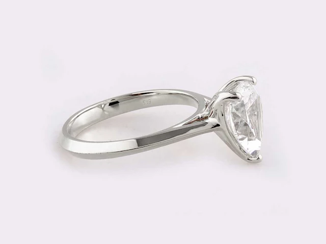 14 kt white gold ring with 2.0 cts lab grown diamond (size-eu-54) - afbeelding 4 van  9