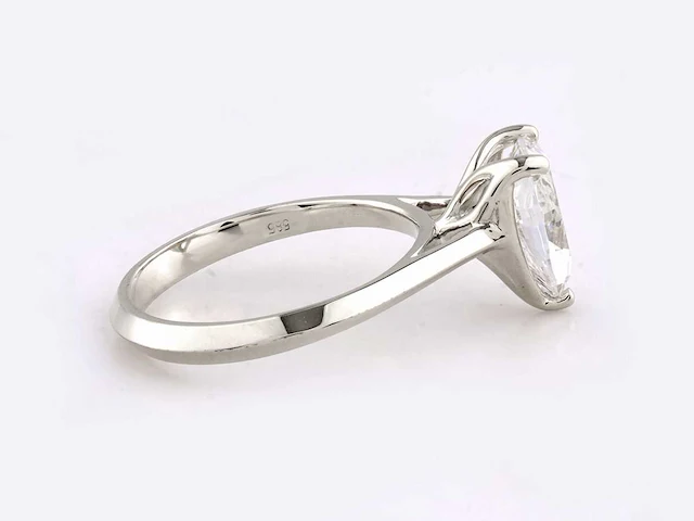 14 kt white gold ring with 2.0 cts lab grown diamond (size-eu-54) - afbeelding 5 van  9