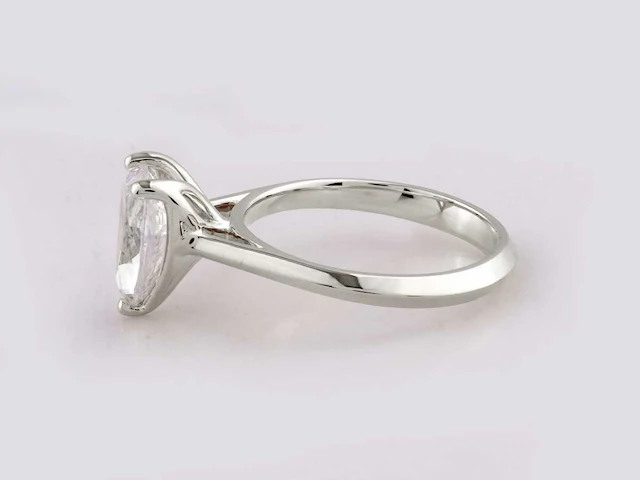 14 kt white gold ring with 2.0 cts lab grown diamond (size-eu-54) - afbeelding 6 van  9