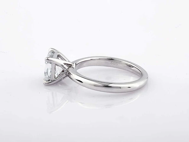14 kt white gold ring with 2.0 cts lab grown diamond (size-eu-54) - afbeelding 3 van  7