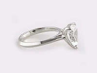14 kt white gold ring with 2.0 cts lab grown diamond (size-eu-54) - afbeelding 4 van  9