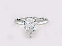 14 kt white gold ring with 2.0 cts lab grown diamond (size-eu-54) - afbeelding 8 van  9