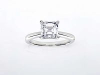 14 kt white gold ring with 2.0 cts lab grown diamond (size-eu-54) - afbeelding 1 van  7