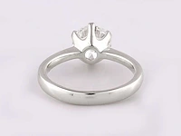 14 kt white gold ring with 2.0 cts round lab grown diamond (size-eu-54) - afbeelding 3 van  8