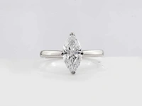 14 kt white gold ring with 2.01cts lab grown diamond - afbeelding 2 van  7