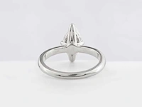 14 kt white gold ring with 2.01cts lab grown diamond - afbeelding 3 van  7
