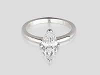 14 kt white gold ring with 2.01cts lab grown diamond - afbeelding 4 van  7
