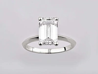 14 kt white gold ring with 3.0 cts lab grown diamond (size-eu-54) - afbeelding 1 van  9