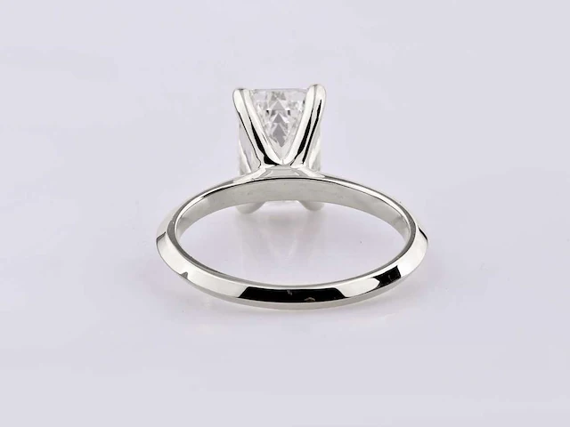 14 kt white gold ring with 3.0 cts lab grown diamond (size-eu-54) - afbeelding 6 van  9