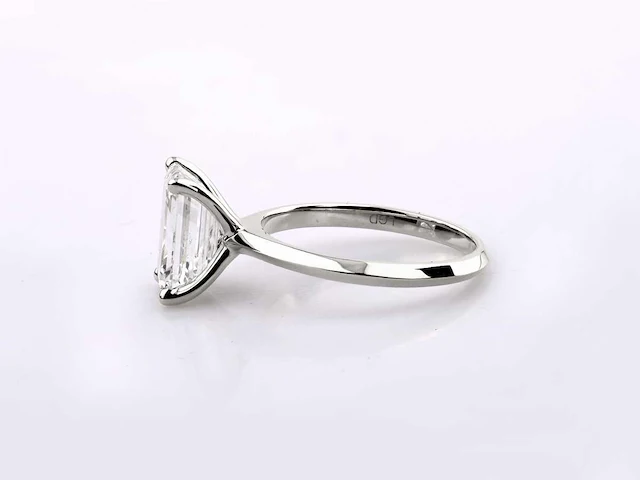 14 kt white gold ring with 3.0 cts lab grown diamond (size-eu-54) - afbeelding 7 van  9