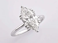 14 kt white gold ring with 3.09 cts lab grown diamond (size-eu-54) - afbeelding 3 van  10