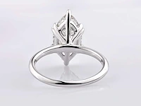 14 kt white gold ring with 3.09 cts lab grown diamond (size-eu-54) - afbeelding 8 van  10