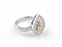 14 kt white gold ring with lab grown diamond( size -eu-54) - afbeelding 2 van  8