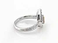 14 kt white gold ring with lab grown diamond( size -eu-54) - afbeelding 3 van  8