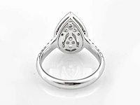 14 kt white gold ring with lab grown diamond( size -eu-54) - afbeelding 4 van  8
