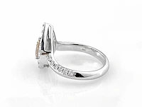 14 kt white gold ring with lab grown diamond( size -eu-54) - afbeelding 5 van  8