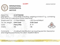 14 kt white gold ring with lab grown diamond( size -eu-54) - afbeelding 8 van  8