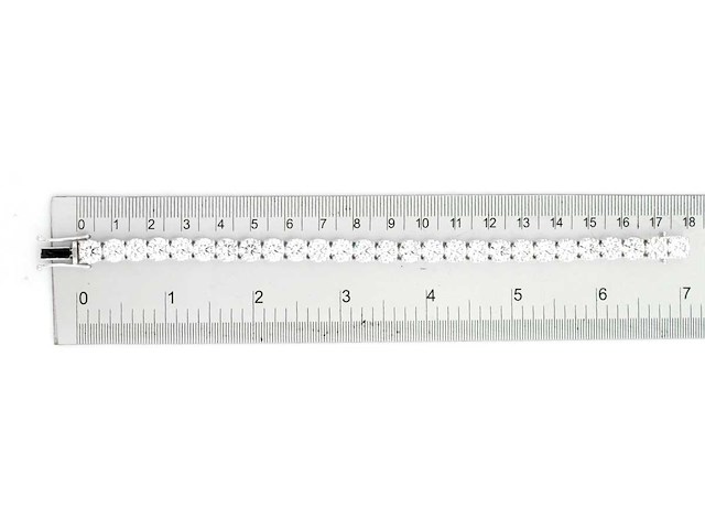 14 kt witgoud 28,11cts laboratoriumgekweekte diamanten tennisarmband met gsi-certificaat (elke steen 1,00 cts) - afbeelding 8 van  9