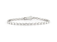 14 kt witgouden armband met 5.03 lab gekweekte diamant - afbeelding 1 van  9