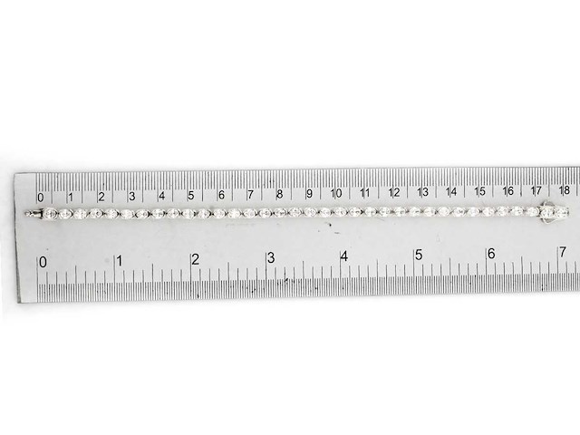 14 kt witgouden armband met 5.03 lab gekweekte diamant - afbeelding 8 van  9